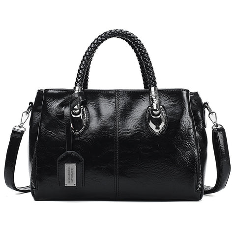 Oil wax leather women's bag - Joyscore