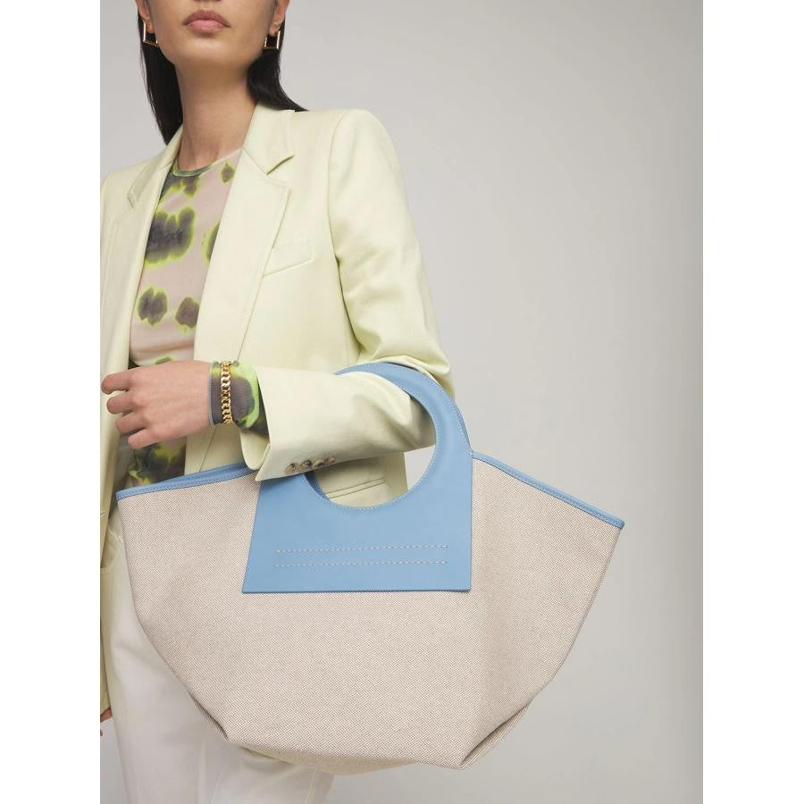 Trendy Leather Canvas Panel Bag - Joyscore